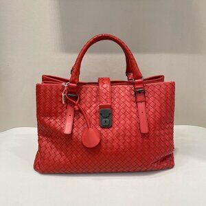 Bottega Veneta Roma Tote | Red Intrecciato Calfskin